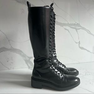 The coolest 🖤🤍 ZARA combat boots